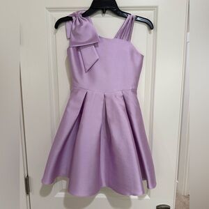 Lavender Sleeveless Kids Dress with Bow